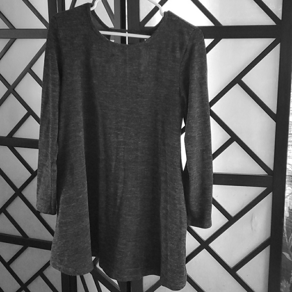 Gray long sleeve dress